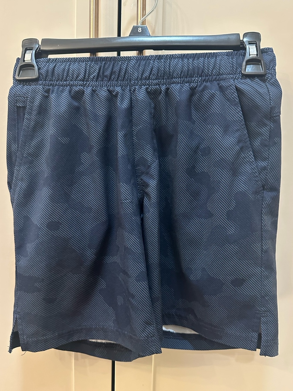 Boys Navy Camouflage Athletic Shorts